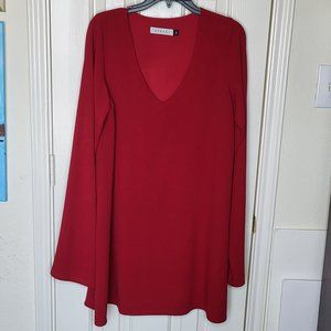 Askari Split Sleeve Red Top Size M
